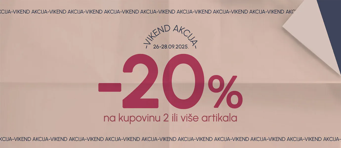 BEBAKIDS Vikend Akcija: 20% Popusta na sve uz kupovinu dva ili više proizvoda