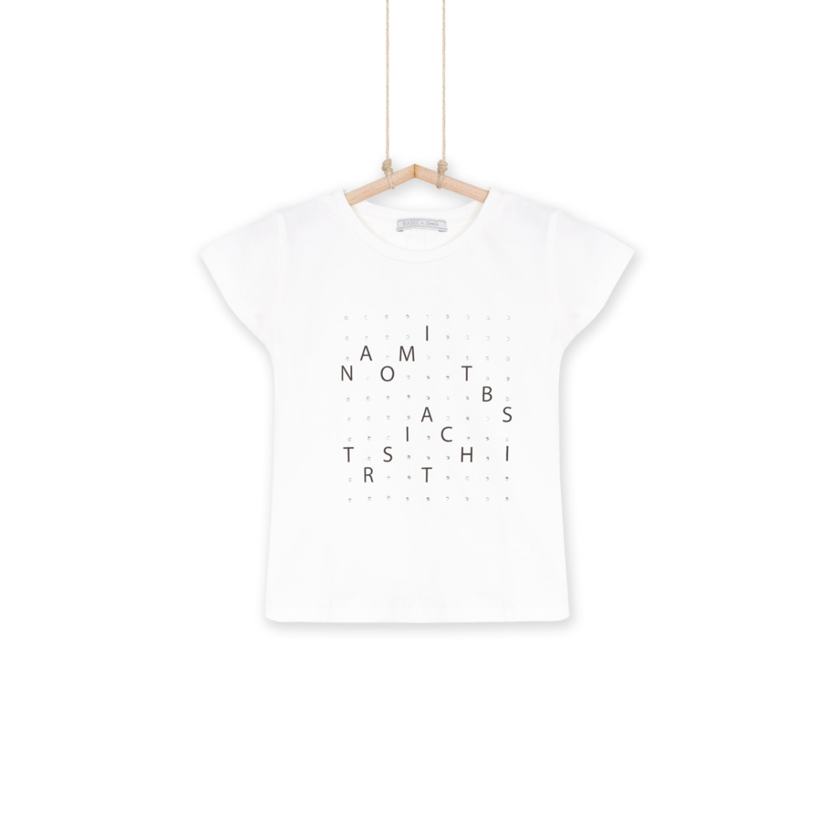 MAJICA BASIC KREM ZA DEVOJČICE BELA