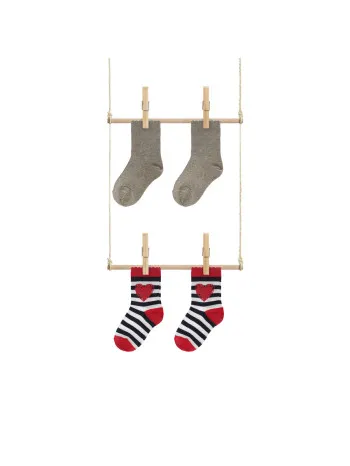 SOKNE DVOPAK ZA DJEVOJČICE CONTRAST