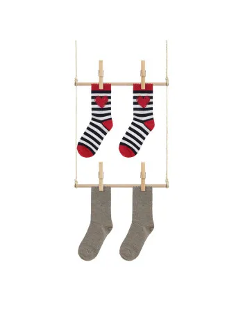 SOKNE DVOPAK ZA DJEVOJČICE CONTRAST