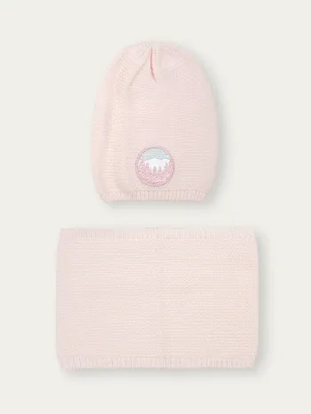 SET (KAPA+SAL+RUKAVICE) ZA DJEVOJČICE BEB