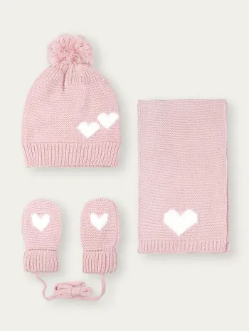 SET (KAPA+SAL+RUKAVICE) ZA DJEVOJČICE BEB