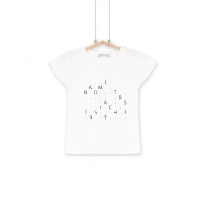 MAJICA BASIC KREM ZA DEVOJČICE BELA